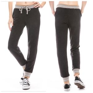 Monrow Sporty Sweatpant Joggers Size XS Ribbed Cuffs